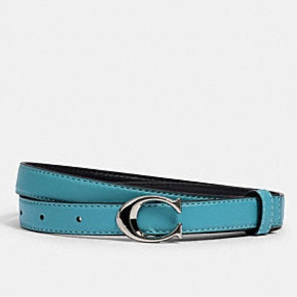 $89 *NEW!! COACH SIGNATURE BUCKLE BELT, 18MM - Picture 1 of 12